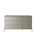 Manhattan Comfort Jasper 54.68 Dresser in Grey Gloss 62052